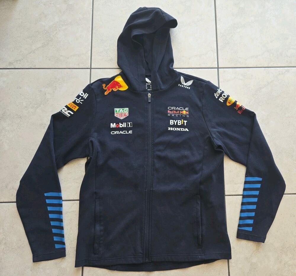 Castore Oracle Red Bull Racing Men's Official Teamline Hoodie F1 Size L